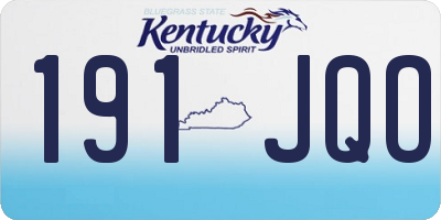 KY license plate 191JQO
