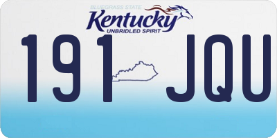 KY license plate 191JQU