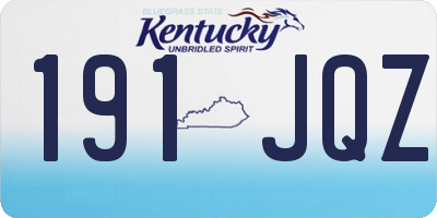 KY license plate 191JQZ