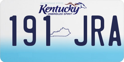 KY license plate 191JRA