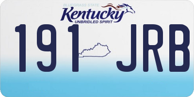KY license plate 191JRB