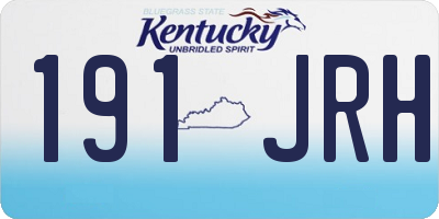 KY license plate 191JRH