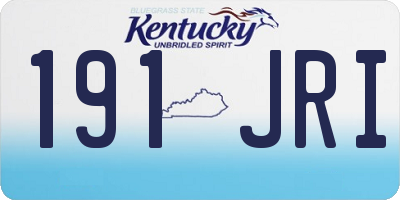 KY license plate 191JRI