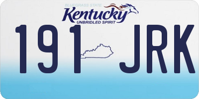 KY license plate 191JRK