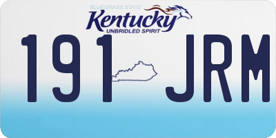 KY license plate 191JRM
