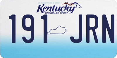 KY license plate 191JRN