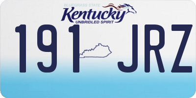 KY license plate 191JRZ