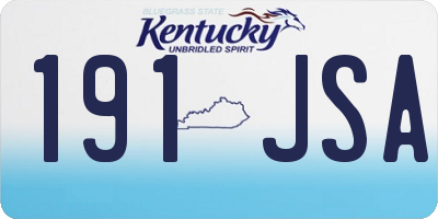 KY license plate 191JSA
