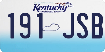 KY license plate 191JSB