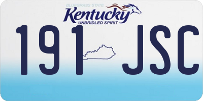 KY license plate 191JSC