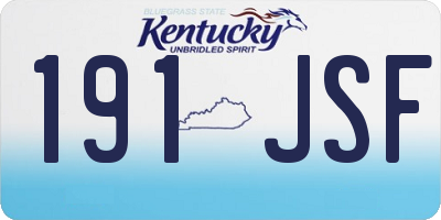 KY license plate 191JSF