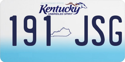 KY license plate 191JSG