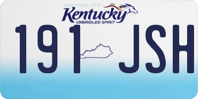 KY license plate 191JSH