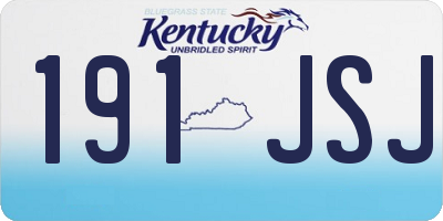 KY license plate 191JSJ