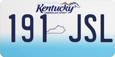 KY license plate 191JSL