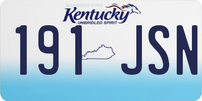 KY license plate 191JSN