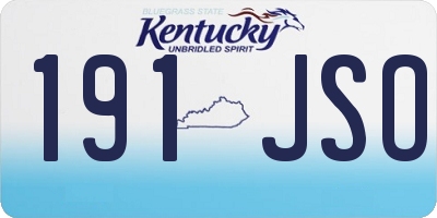 KY license plate 191JSO