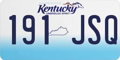 KY license plate 191JSQ