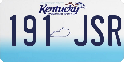 KY license plate 191JSR