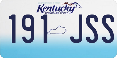 KY license plate 191JSS