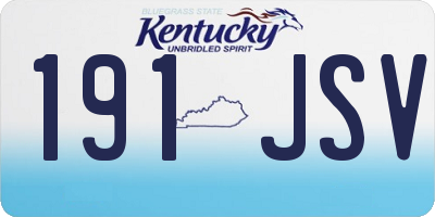 KY license plate 191JSV