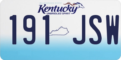 KY license plate 191JSW
