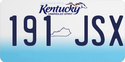 KY license plate 191JSX