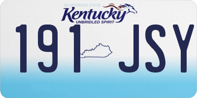 KY license plate 191JSY