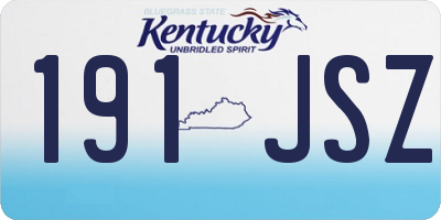 KY license plate 191JSZ