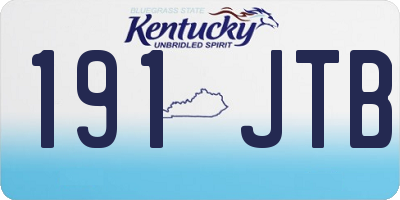 KY license plate 191JTB