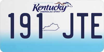 KY license plate 191JTE