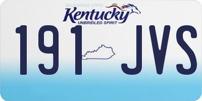 KY license plate 191JVS