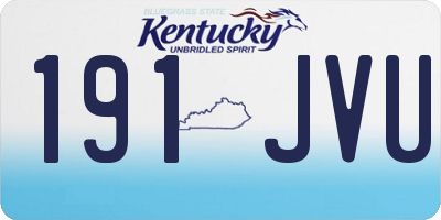 KY license plate 191JVU