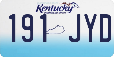 KY license plate 191JYD