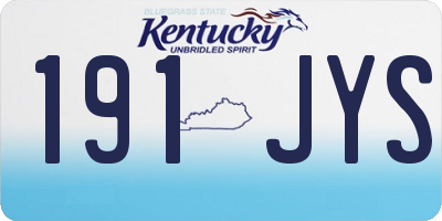 KY license plate 191JYS