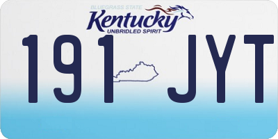 KY license plate 191JYT