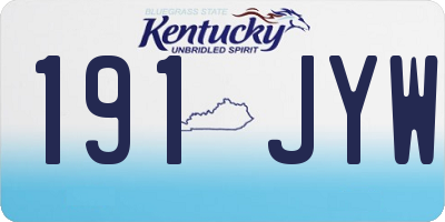 KY license plate 191JYW