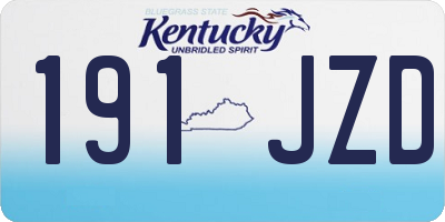 KY license plate 191JZD