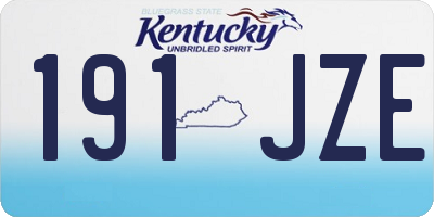 KY license plate 191JZE