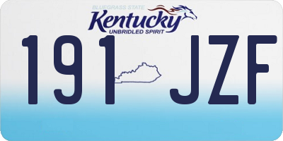 KY license plate 191JZF