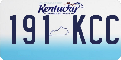 KY license plate 191KCC