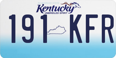 KY license plate 191KFR