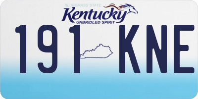 KY license plate 191KNE