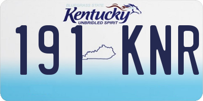 KY license plate 191KNR