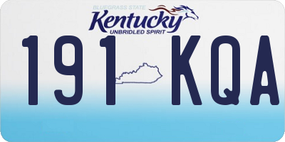 KY license plate 191KQA