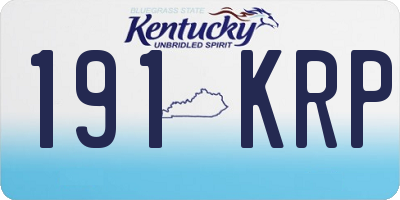 KY license plate 191KRP