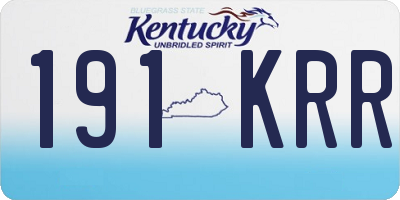KY license plate 191KRR