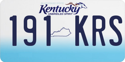 KY license plate 191KRS