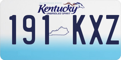 KY license plate 191KXZ