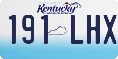 KY license plate 191LHX